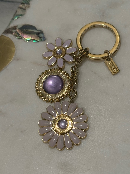 Coach Accessories - Rare Coach Daphne Lavender Daisy multi-mix bag key charm